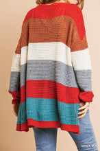 Load image into Gallery viewer, Brick Mixed Multicolored Light-Weight Sweater Cardigan