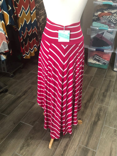 Umgee Striped Skirt with Side Slit