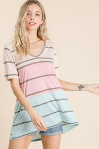 Pastel Color Block Top