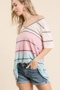 Pastel Color Block Top