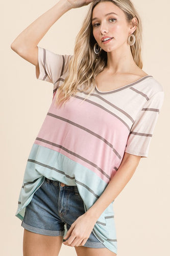 Pastel Color Block Top