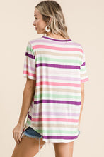 Load image into Gallery viewer, Bright Stripe Strappy V-Neck Top