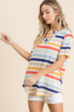Load image into Gallery viewer, Bright Stripe Strappy V-Neck Top