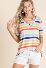 Load image into Gallery viewer, Bright Stripe Strappy V-Neck Top