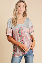 Load image into Gallery viewer, Snakeskin Low Gauge Knit with Contrast Stripe Yoke