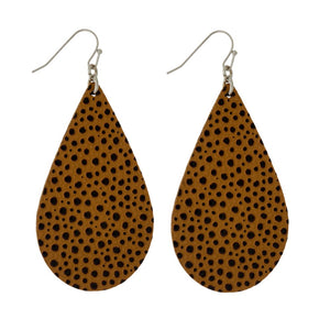 Faux Leather Teardrop Earring