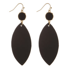 Load image into Gallery viewer, Druzy and Faux Leather Oval Earring