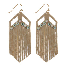 Load image into Gallery viewer, Printed Suede and Rhinestone Earring