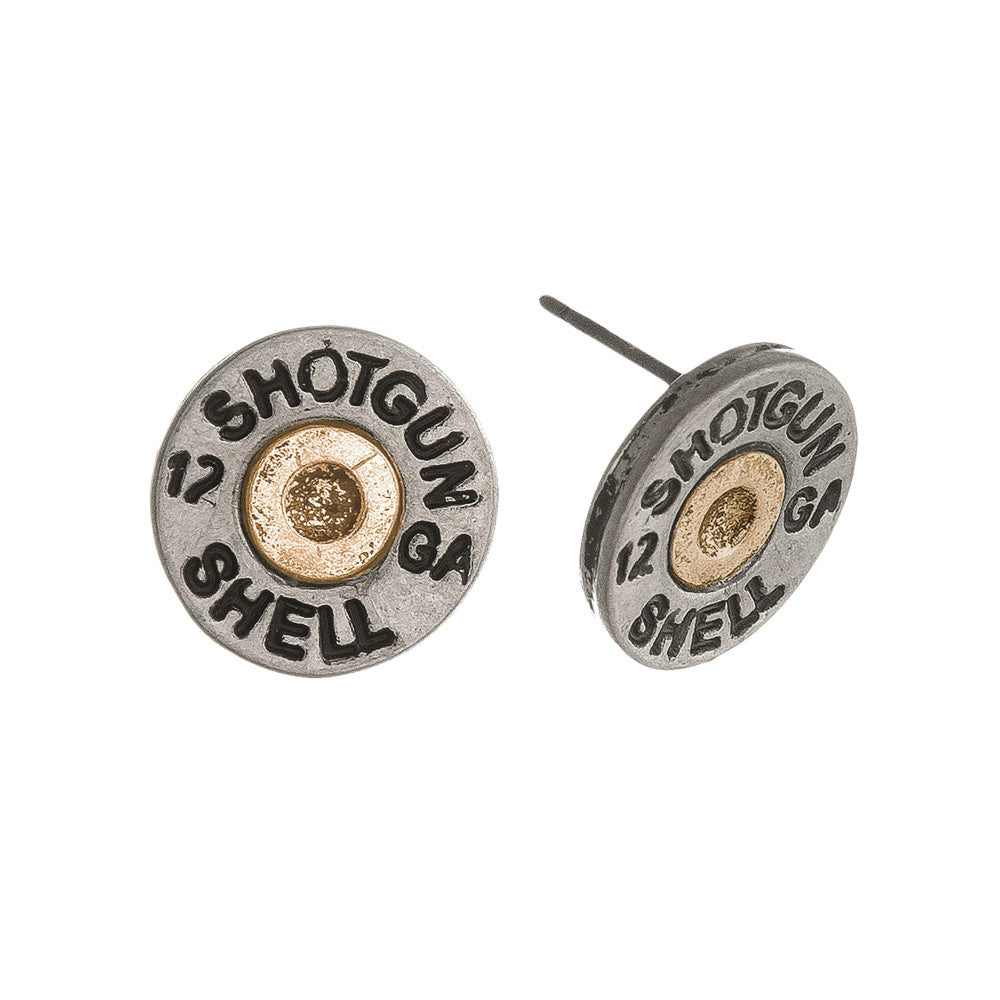 12 GA Two Tone Stud Earring