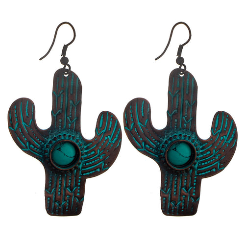 Cactus Metal Earring