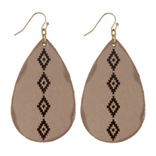 Load image into Gallery viewer, Aztec Faux Leather Earring