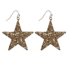 Load image into Gallery viewer, Glitter Star Earring