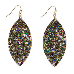 Oval Glitter Earring