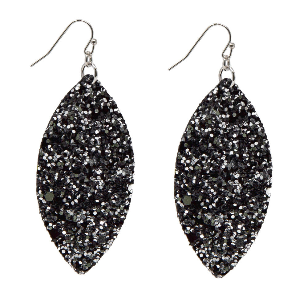 Oval Glitter Earring