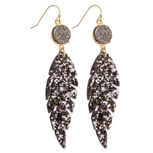 Load image into Gallery viewer, Glitter Feather Earring