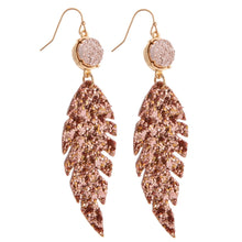 Load image into Gallery viewer, Glitter Feather Earring