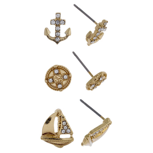 Set of Nautical Stud Earrings