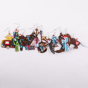 Bold Metal Western Earrings