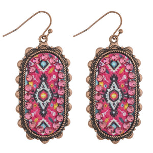 Tribal details with rhinestone Earrings