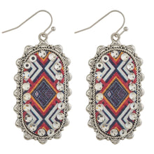 Load image into Gallery viewer, Tribal details with rhinestone Earrings