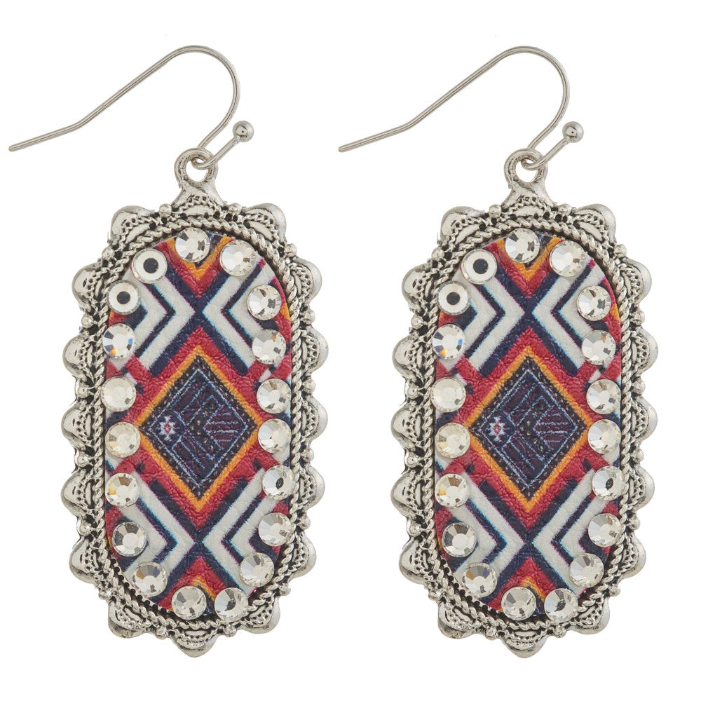 Tribal details with rhinestone Earrings