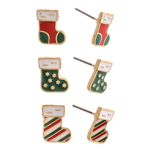 Christmas stud earring set