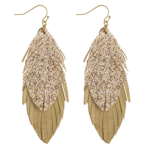 Double Layer Feather Earring