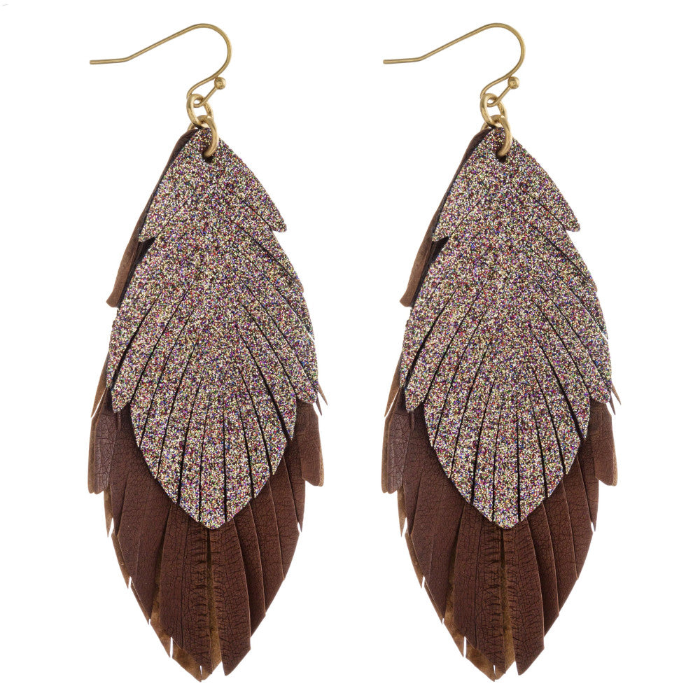 Double Layer Feather Earring