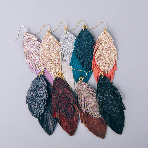 Double Layer Feather Earring