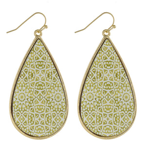 Wood Geometric Earring