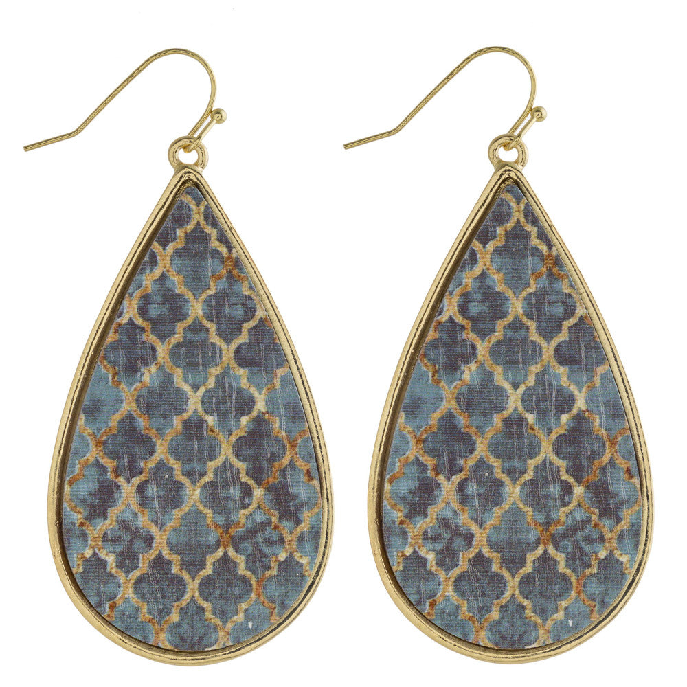 Wood Geometric Earring