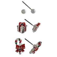 Load image into Gallery viewer, Christmas stud earring set