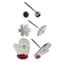 Load image into Gallery viewer, Christmas stud earring set