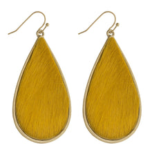 Load image into Gallery viewer, Mustard Faux Fur Earrings