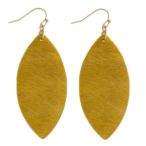 Mustard Faux Fur Earrings