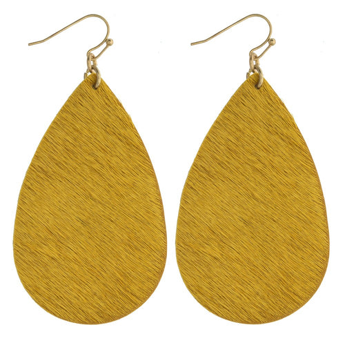 Mustard Faux Fur Earrings