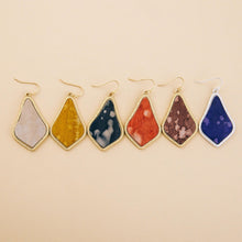 Load image into Gallery viewer, water spot pointed teardrop earrings