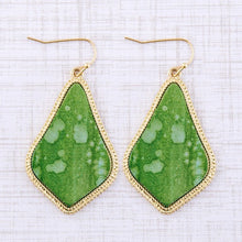 Load image into Gallery viewer, water spot pointed teardrop earrings