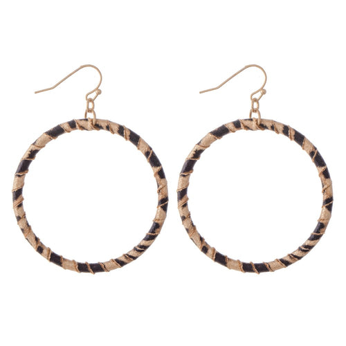 Leo Print Wrapped Earrings