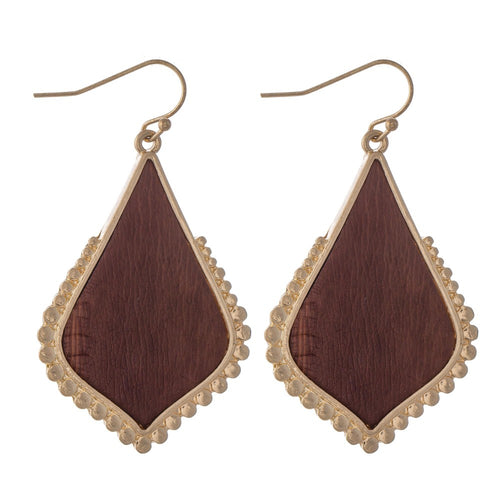 Faux Leather Moroccan Teardrop Earrings