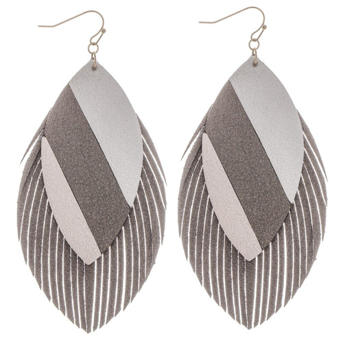 Colorblock Feather Tassel Earrings