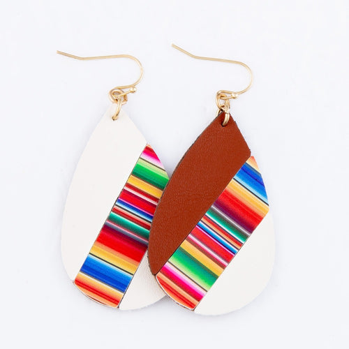 Serape Stripe Teardrop Earrings