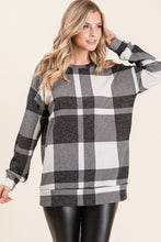 Load image into Gallery viewer, The Black Onyx Plaid Sweater