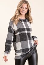 Load image into Gallery viewer, The Black Onyx Plaid Sweater
