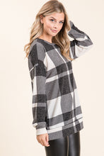 Load image into Gallery viewer, The Black Onyx Plaid Sweater