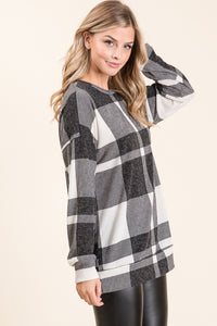 The Black Onyx Plaid Sweater