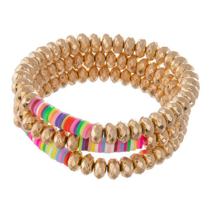 Multicolor Beaded Stretch Bracelet