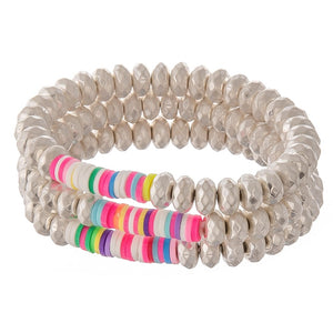 Multicolor Beaded Stretch Bracelet