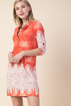 Load image into Gallery viewer, Printed Lace Hem Tunic