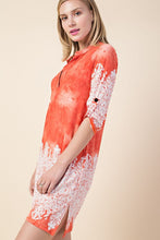 Load image into Gallery viewer, Printed Lace Hem Tunic